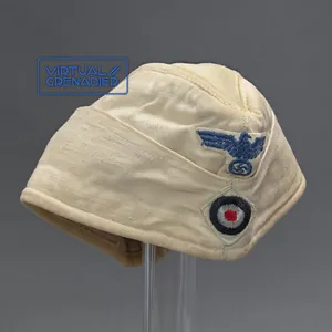 DM20 French made white Kriegsmarine EM overseas cap