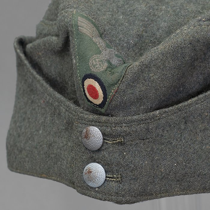 SP6 Service worn Heer EM M42 cap with factory sewn trapezoid shaped insignia — image 10