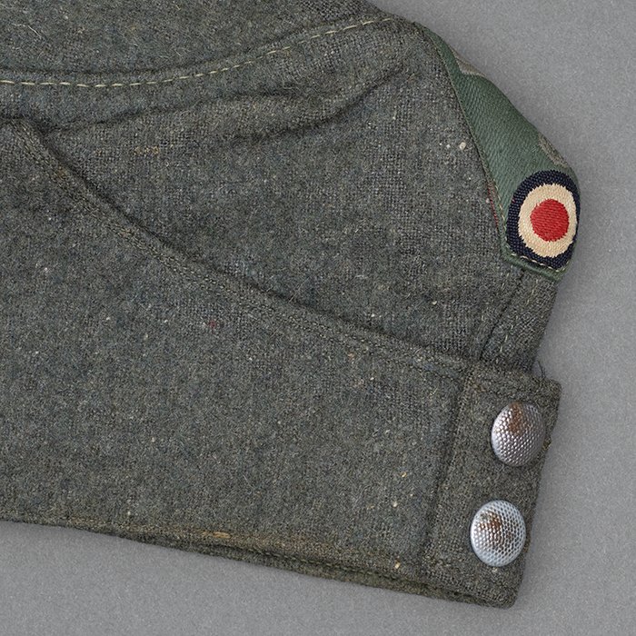 SP6 Service worn Heer EM M42 cap with factory sewn trapezoid shaped insignia — image 13