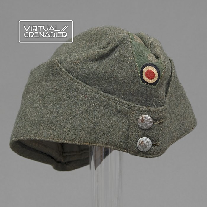 SP6 Service worn Heer EM M42 cap with factory sewn trapezoid shaped insignia — image 2