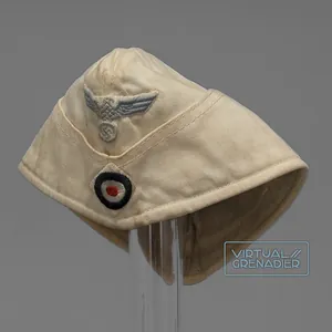 SP8 French made white Kriegsmarine EM overseas cap