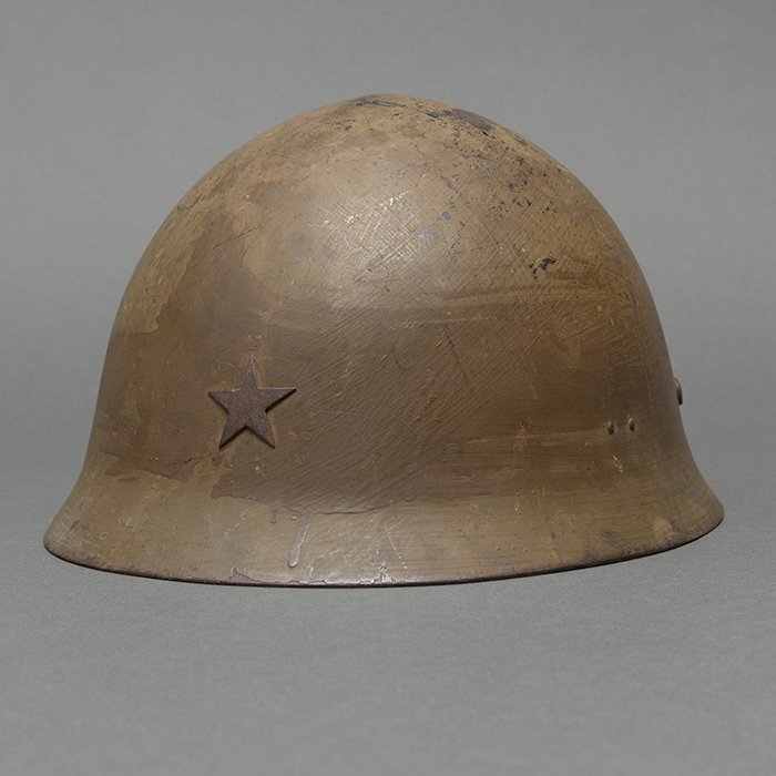TI2 Imperial Japanese Army Type 90 combat helmet with cover and veteran related items — image 21