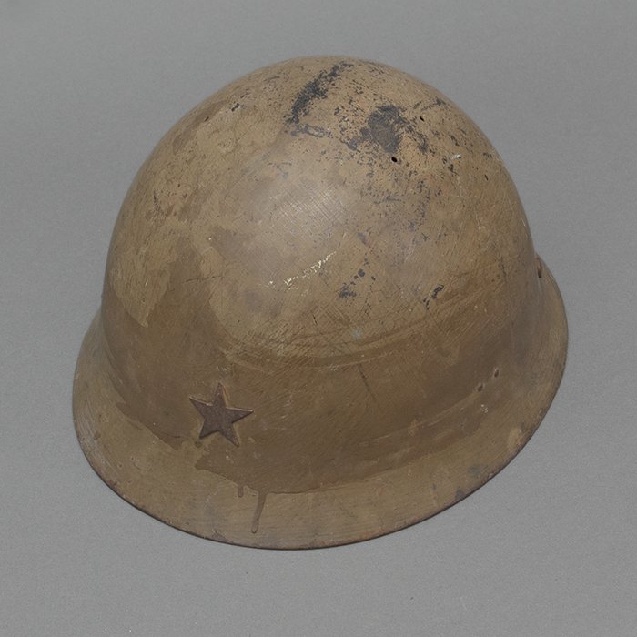 TI2 Imperial Japanese Army Type 90 combat helmet with cover and veteran related items — image 22
