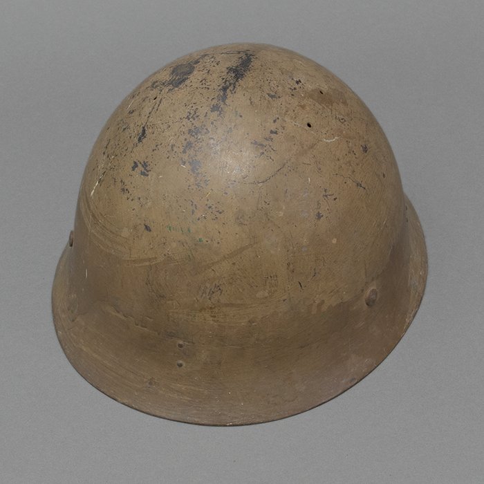 TI2 Imperial Japanese Army Type 90 combat helmet with cover and veteran related items — image 24