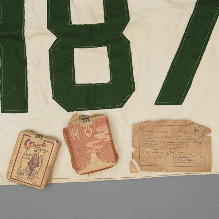 TI2 Imperial Japanese Army Type 90 combat helmet with cover and veteran related items — image 30