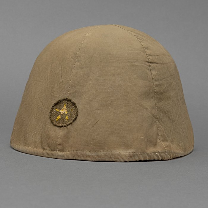 TI2 Imperial Japanese Army Type 90 combat helmet with cover and veteran related items — image 5