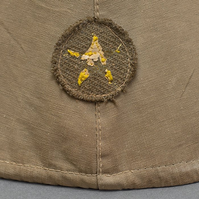 TI2 Imperial Japanese Army Type 90 combat helmet with cover and veteran related items — image 6