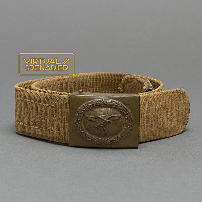 GR7 Luftwaffe EM tropical belt and buckle, N&H 1942 — image 2