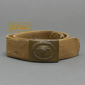 GR7 Luftwaffe EM tropical belt and buckle, N&H 1942