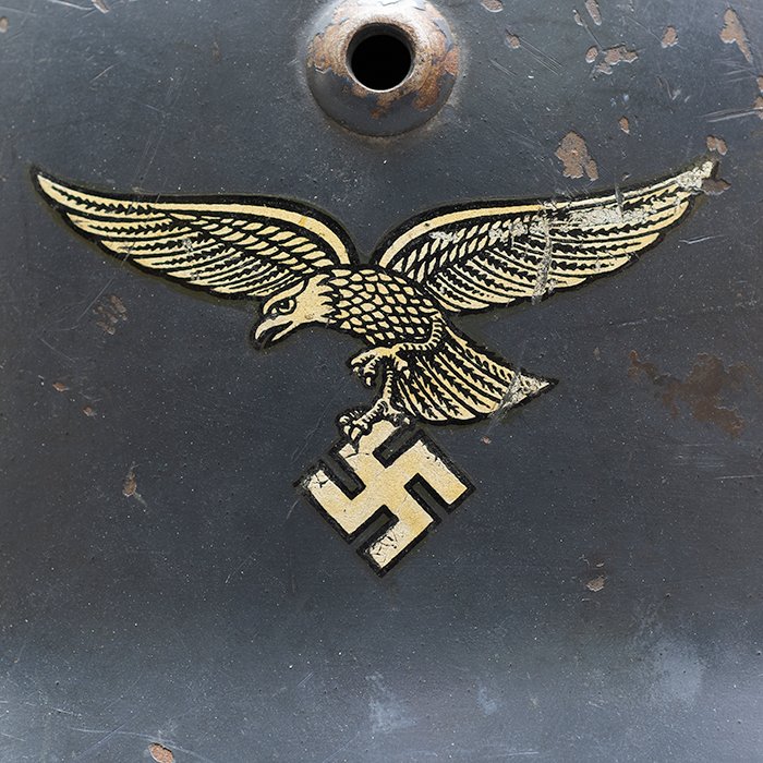 GR2 Luftwaffe M35 double decal helmet with early pattern eagle — image 4