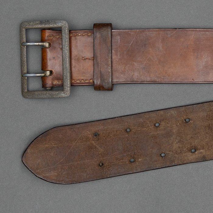 BJR10 Brown leather double claw officer's belt with D ring — image 4