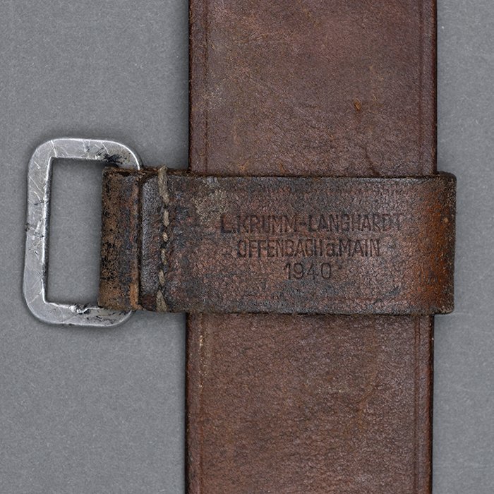 BJR10 Brown leather double claw officer's belt with D ring — image 8