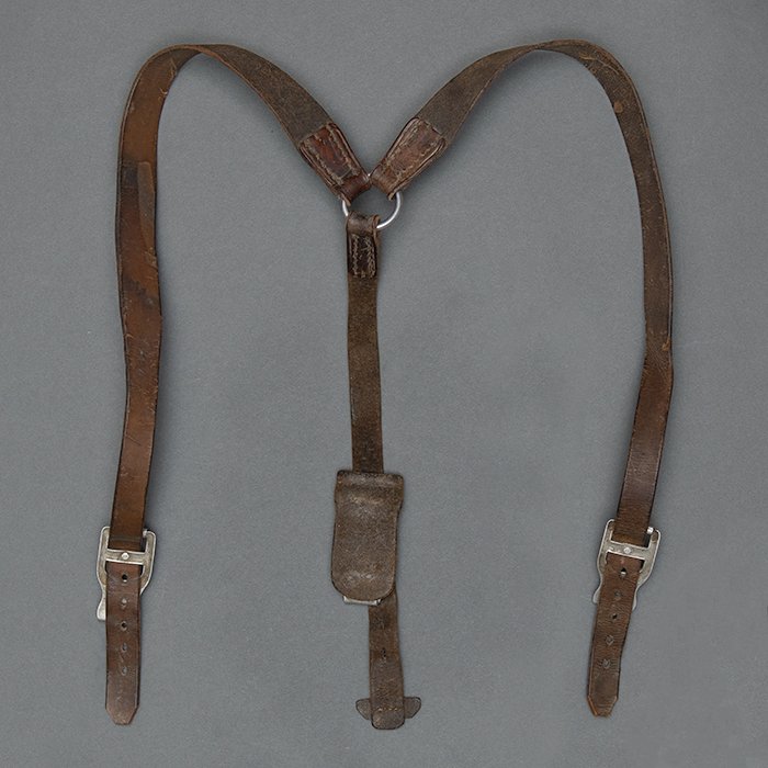 BJR12 Brown leather lightweight equipment Y straps — image 4