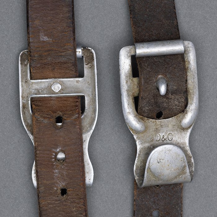 BJR12 Brown leather lightweight equipment Y straps — image 5