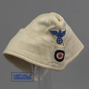 JS8 French made white Kriegsmarine EM overseas cap