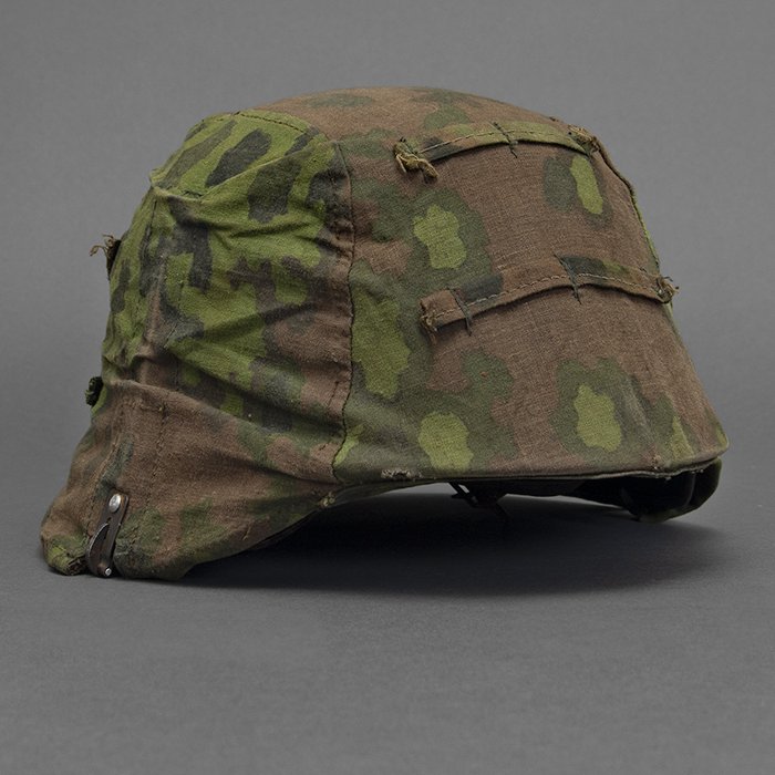 RG1 Service used second type Waffen-SS helmet cover of Oakleaf pattern camouflaged fabric — image 14