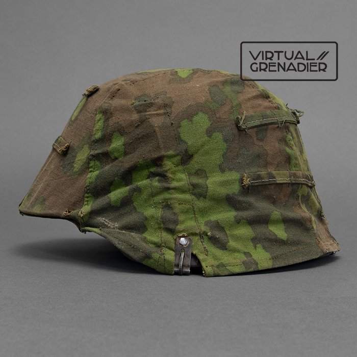RG1 Service used second type Waffen-SS helmet cover of Oakleaf pattern camouflaged fabric — image 2