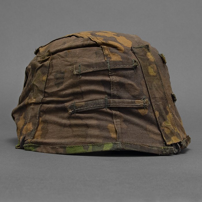 RG1 Service used second type Waffen-SS helmet cover of Oakleaf pattern camouflaged fabric — image 26