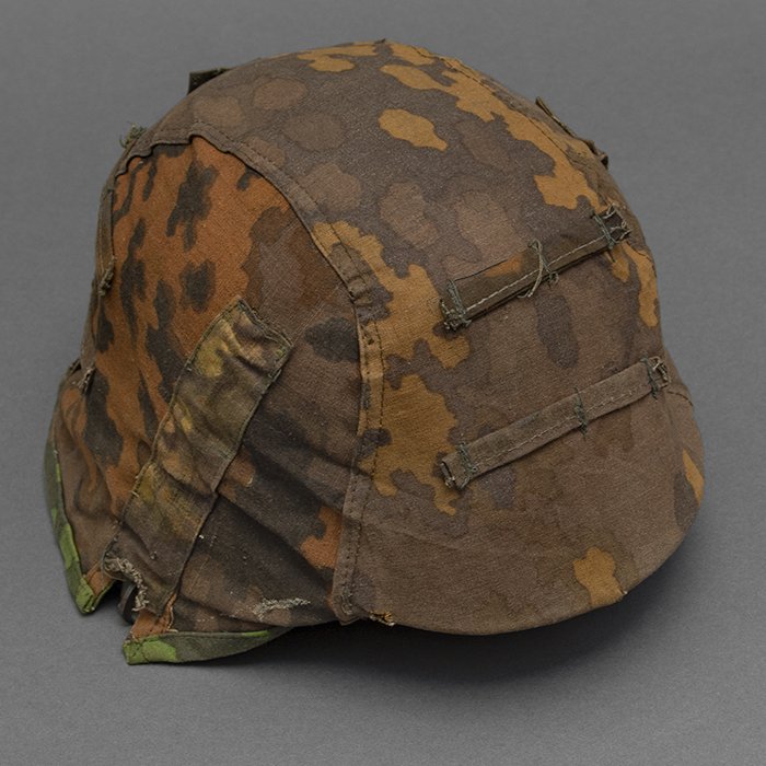RG1 Service used second type Waffen-SS helmet cover of Oakleaf pattern camouflaged fabric — image 30