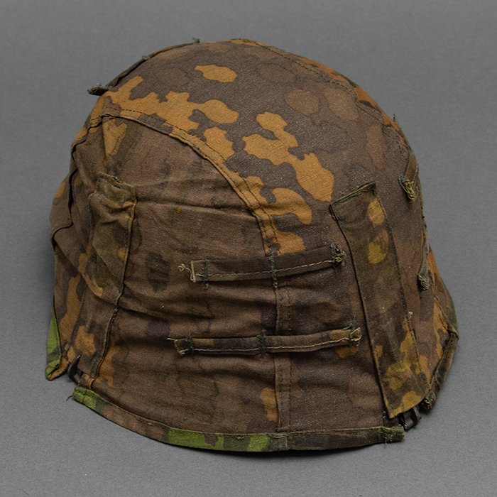 RG1 Service used second type Waffen-SS helmet cover of Oakleaf pattern camouflaged fabric — image 34