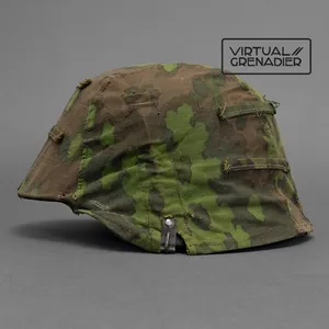 RG1 Service used second type Waffen-SS helmet cover of Oakleaf …