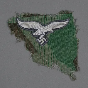 LA15 Luftwaffe national emblem cut from a Field Division splittertarn …