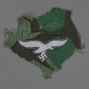 LA16 Luftwaffe national emblem cut from a Field Division splittertarn …