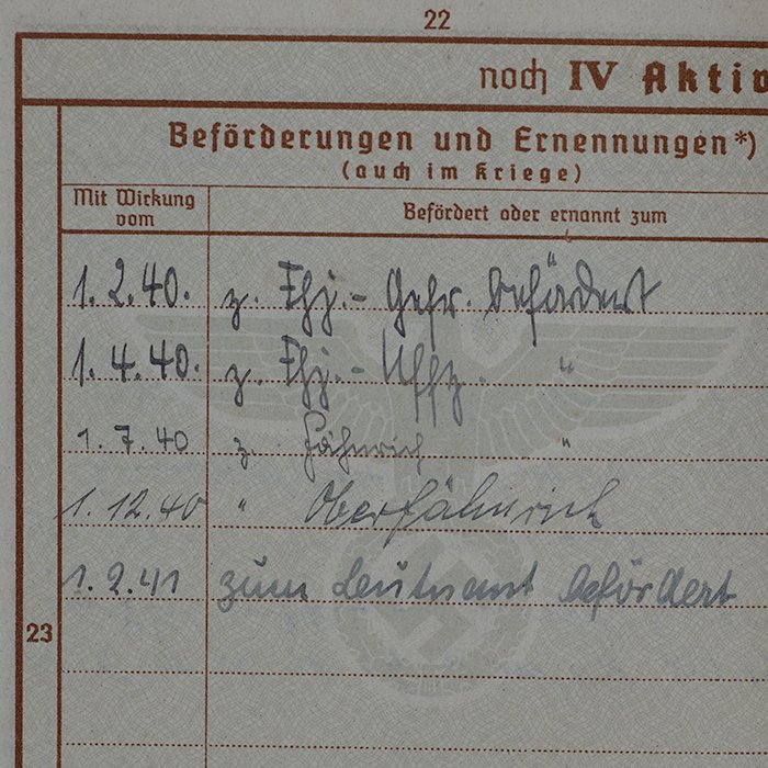SH41 Interesting Wehrpass for a Luftwaffe Ju 88 pilot from III./Kampfgeschwader 77 — image 14