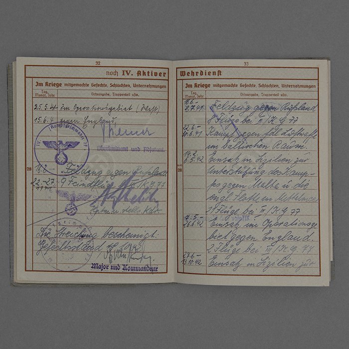 SH41 Interesting Wehrpass for a Luftwaffe Ju 88 pilot from III./Kampfgeschwader 77 — image 15