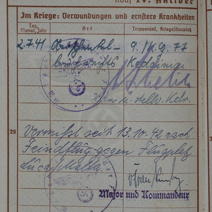 SH41 Interesting Wehrpass for a Luftwaffe Ju 88 pilot from III./Kampfgeschwader 77 — image 16