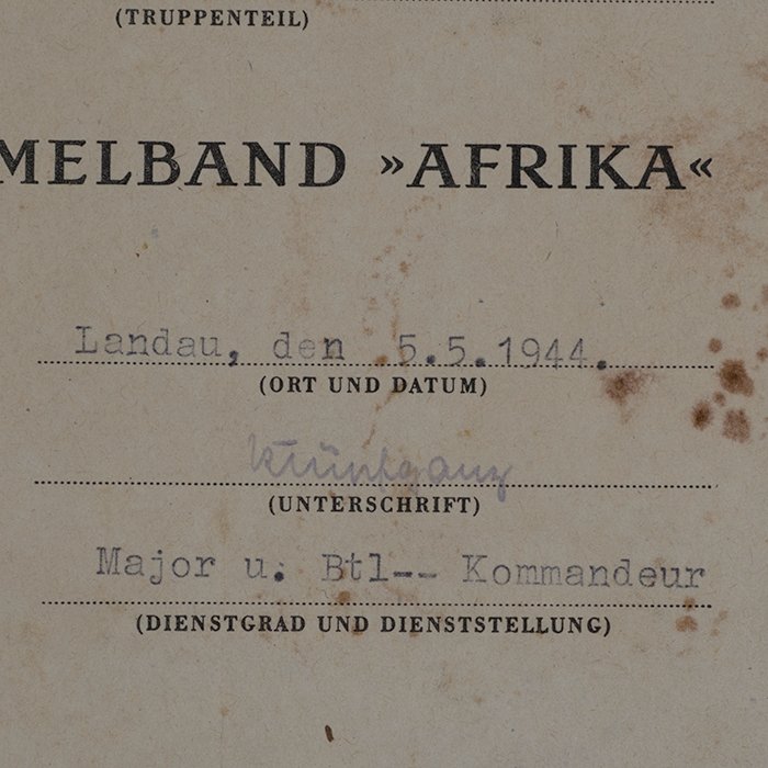 SH71 Set of four award documents for a Heer Panzergrenadier who served in North Africa — image 13