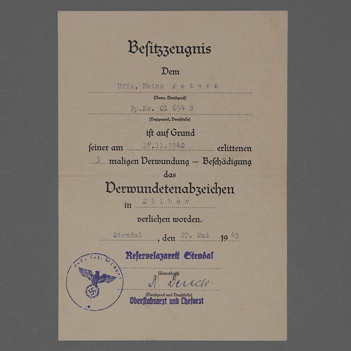 SH71 Set of four award documents for a Heer Panzergrenadier who served in North Africa — image 9