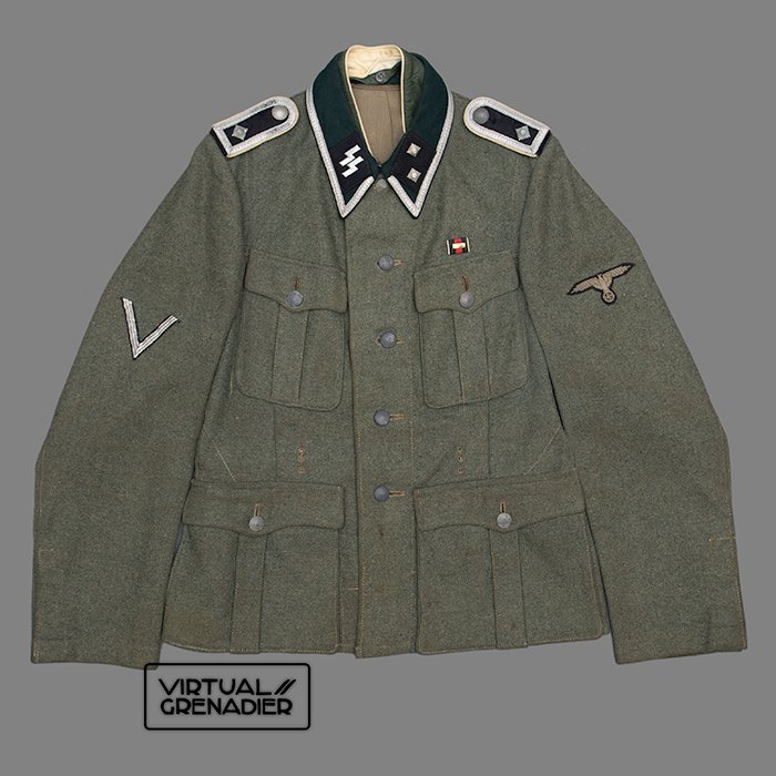 DM26 Waffen-SS contract M36 style service blouse for an Infanterie SS-Oberscharführer — image 2