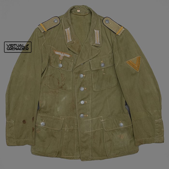 DM30 Interesting third pattern tropical service blouse for a Heer Pionier Obergefreiter — image 2