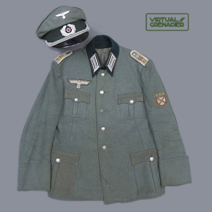 UBB22 Set of service blouse and visored cap for Heer Administrative officer with POA sleeve badge - new photos — image 2