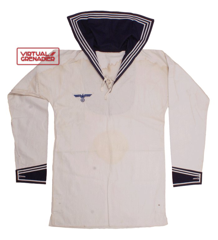 HS006 Kriegsmarine white pullover shirt — image 2