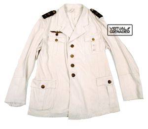 Kriegsmarine white summer four pocket tunic for a Fregattenkapitän of …