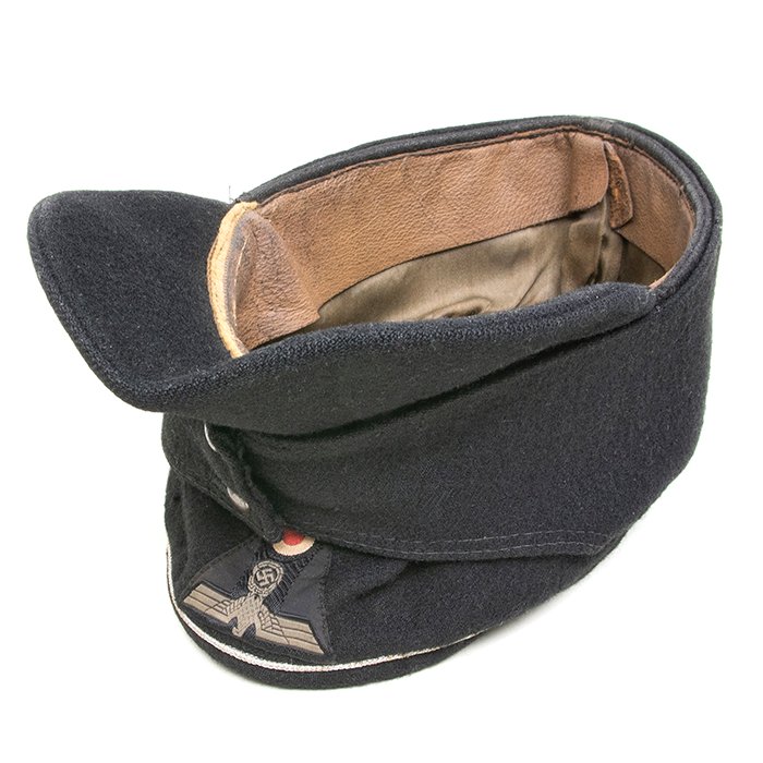 HBJ24 Prime and rare Heer Panzer officer's black M43 cap — image 16