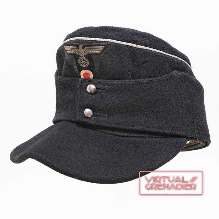 HBJ24 Prime and rare Heer Panzer officer's black M43 cap — image 2