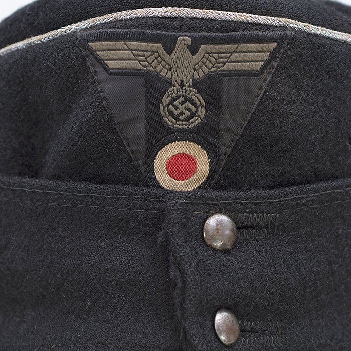 HBJ24 Prime and rare Heer Panzer officer's black M43 cap — image 5