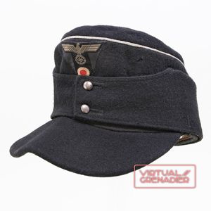 HBJ24 Prime and rare Heer Panzer officer's black M43 cap