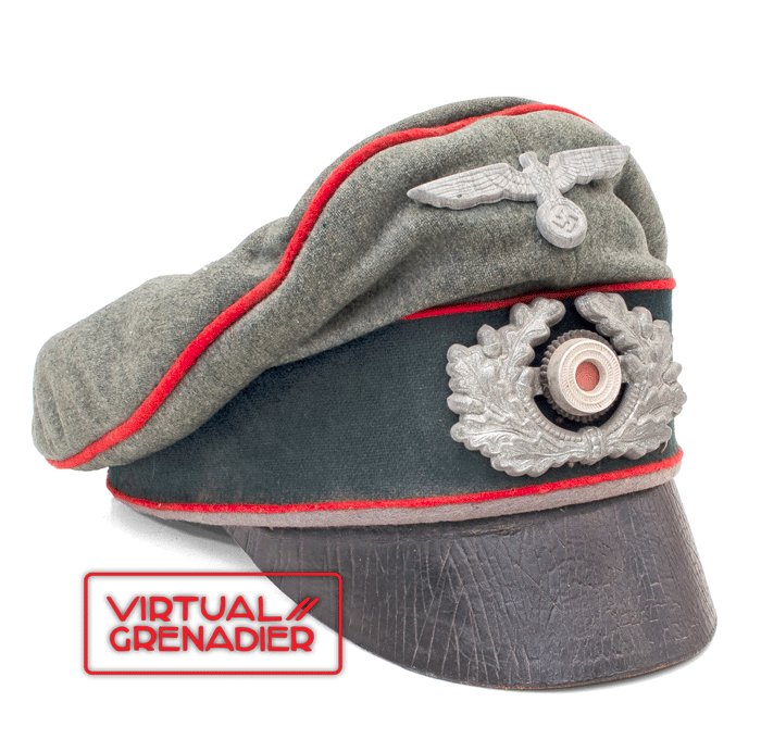 LMH1 Heer Artillerie officer 'crusher' style visored cap — image 2