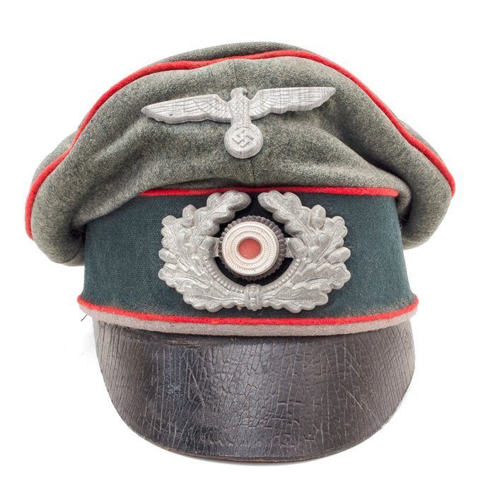 LMH1 Heer Artillerie officer 'crusher' style visored cap — image 4