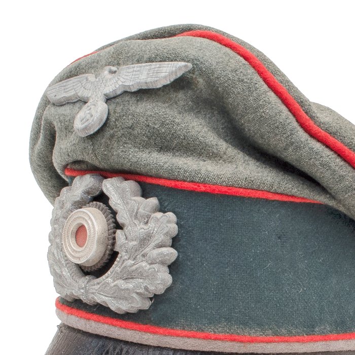 LMH1 Heer Artillerie officer 'crusher' style visored cap — image 5