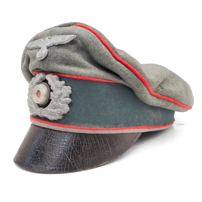 LMH1 Heer Artillerie officer 'crusher' style visored cap — image 6