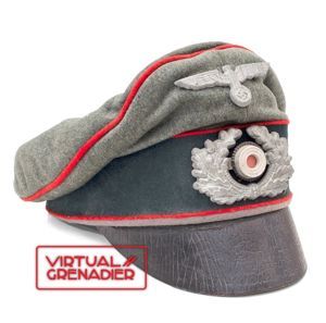 LMH1 Heer Artillerie officer 'crusher' style visored cap