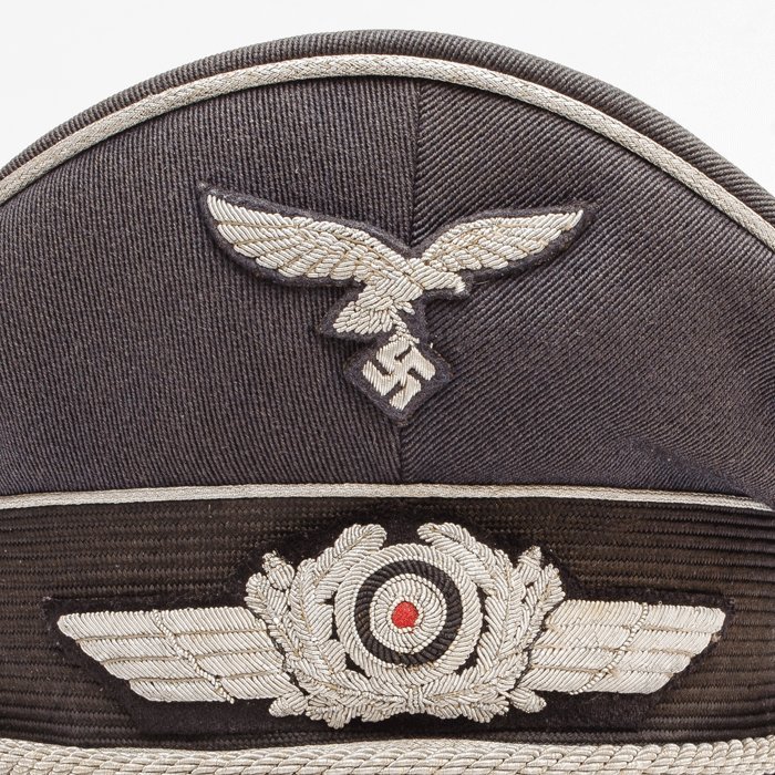 SWH2 Splendid Erel made Luftwaffe officer's visored cap — image 3