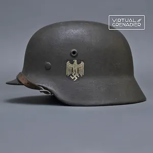 JOC24 Crisp Heer M40 single decal helmet that captured as part of Operation Cartoon