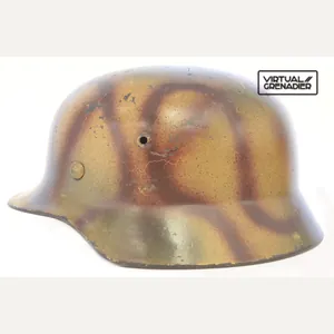 MDH6 Spectacular Luftwaffe M35 double decal spray camouflage helmet