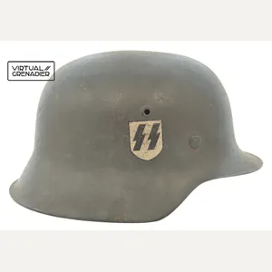 Waffen SS M42 single decal helmet